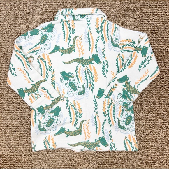 Kate Quinn Crocodile Long Sleeve Military Style Button Up - Picture 3 of 7